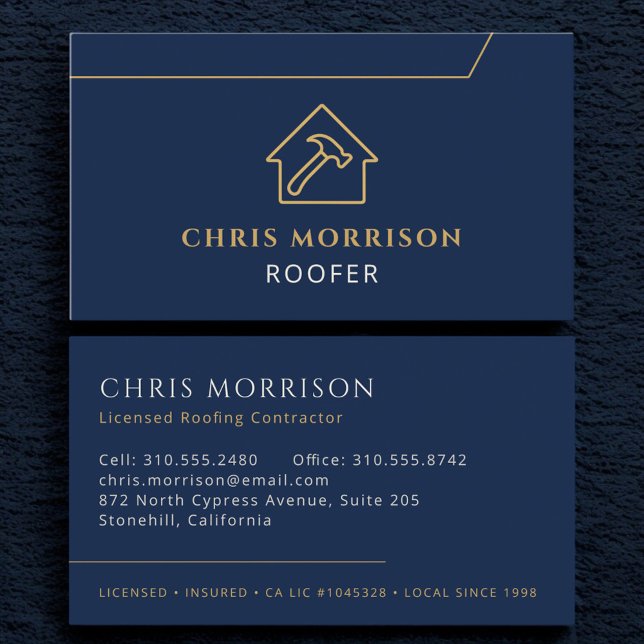 Carte de visite professionnelle de couvreur en ble (Créateur téléchargé)