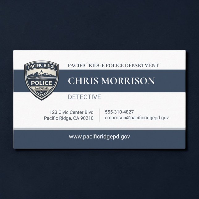 Carte de visite professionnelle de détective de po (Créateur téléchargé)