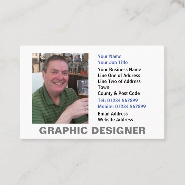 Carte de visite professionnelle de graphiste (Devant)