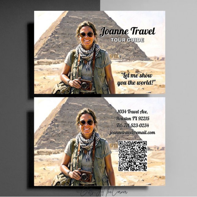 Carte de visite professionnelle de guide de touris (Créateur téléchargé)