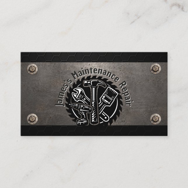 Carte de visite professionnelle de maintenance Pro (Devant)