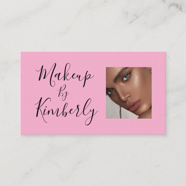 Carte de visite professionnelle de maquillage à éc (Devant)