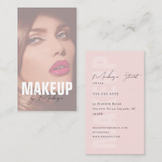Carte de visite professionnelle de maquillage à éc
