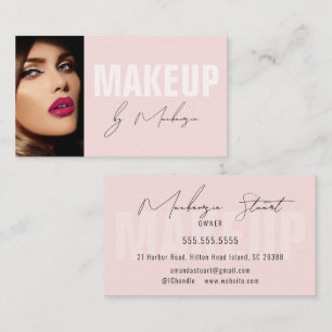 Carte de visite professionnelle de maquillage à éc