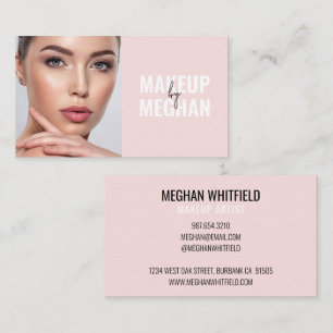 Carte de visite professionnelle de maquillage phot