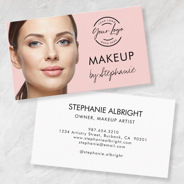 Carte de visite professionnelle de maquillage phot (Créateur téléchargé)
