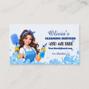 Carte de visite professionnelle de nettoyage de bu