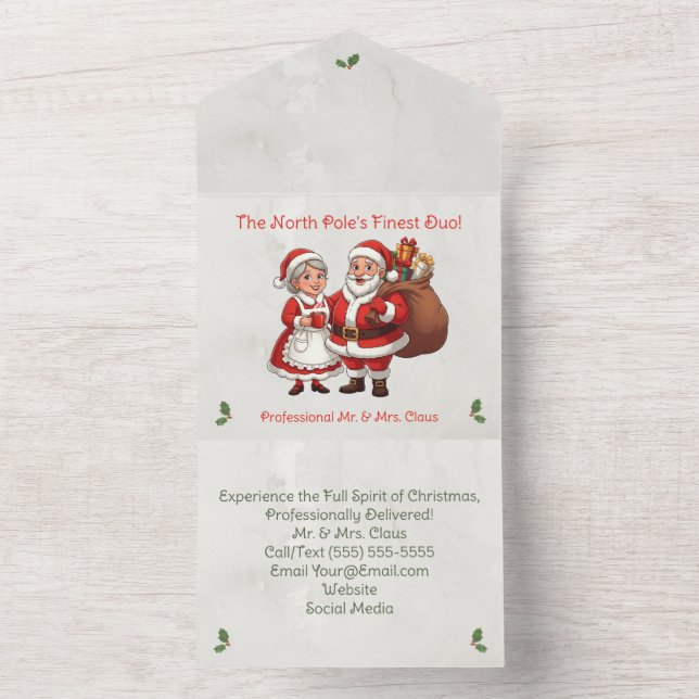 Carte de visite professionnelle de Père Noël par c (À l'intérieur)