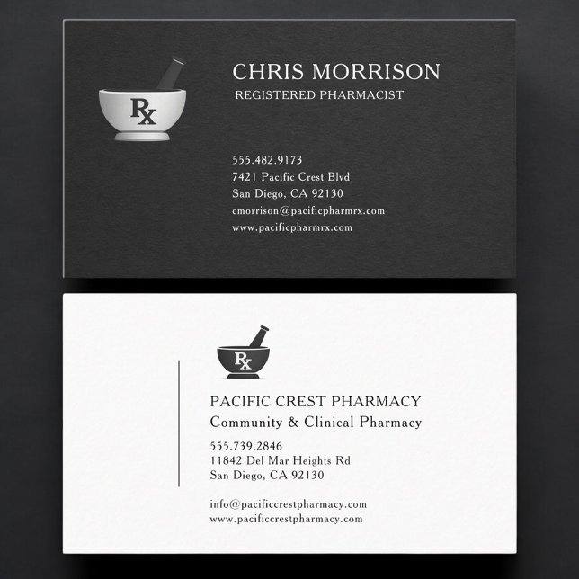 Carte de visite professionnelle de pharmacien (Créateur téléchargé)