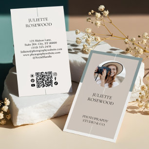 Carte de visite professionnelle de photographie mi
