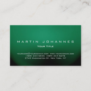 Carte de visite professionnelle de plaine verte un