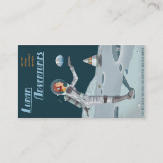 Carte de visite professionnelle de visite lunaire
