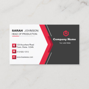 Carte de visite professionnelle de visite noire et