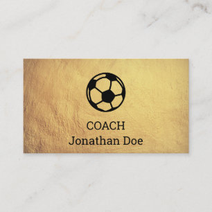 Carte de visite professionnelle d'entraîneur de fo