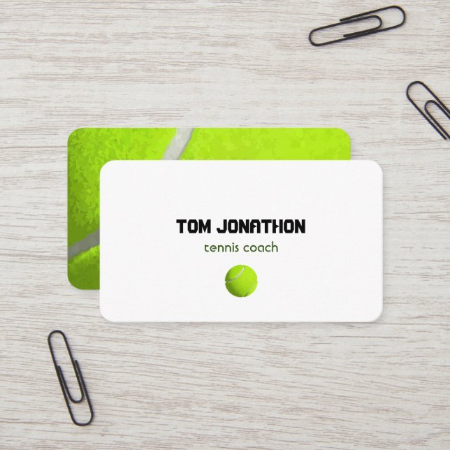 Carte de visite professionnelle d'entraîneur de te (Devant/Arrière en situation)