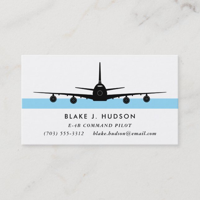 Carte de visite professionnelle E-4B 747 Silhouett (Devant)