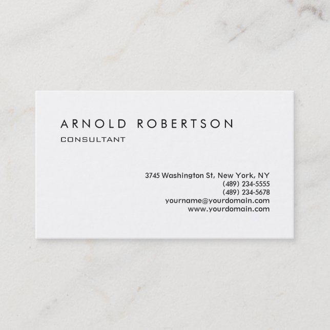 Carte de visite professionnelle élégante et simple (Devant)
