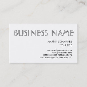Carte de Visite Professionnelle Élégante et Tendan