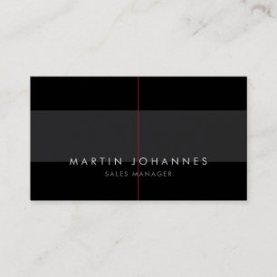 Carte de visite professionnelle élégante noire
