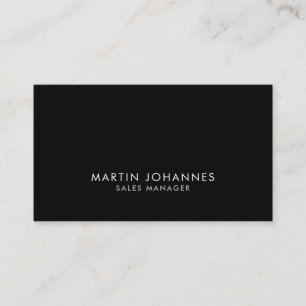 Carte de visite professionnelle élégante noire