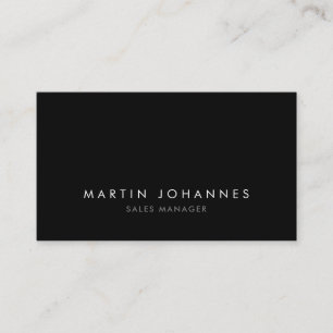 Carte de visite professionnelle élégante noire