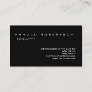 Carte de visite professionnelle élégante noire