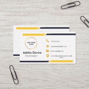 Carte de visite professionnelle en or blanc minima