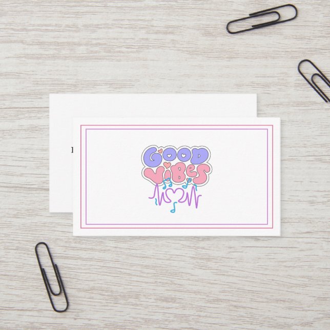 Carte de visite professionnelle en typographie min (Devant/Arrière en situation)