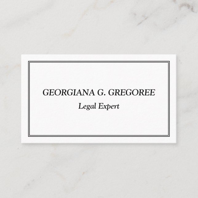 Carte de visite professionnelle et élégante pour l (Devant)