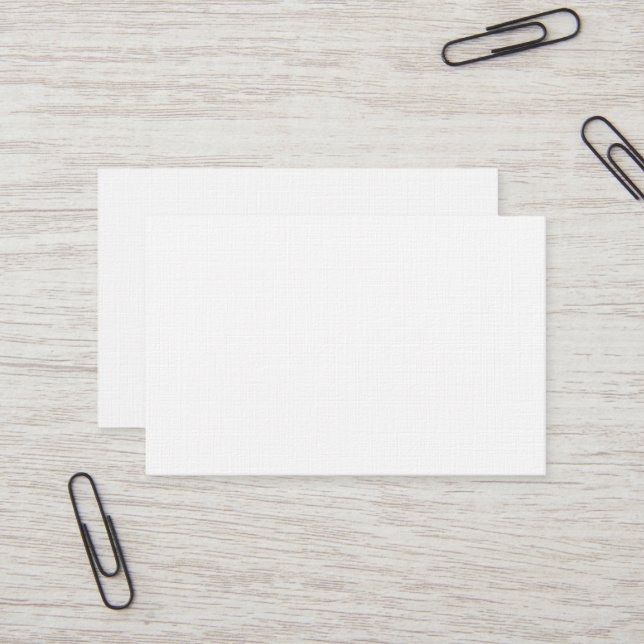 Carte de visite professionnelle européenne en lin  (Devant/Arrière en situation)