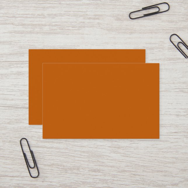 Carte de visite professionnelle européenne orange  (Devant/Arrière en situation)