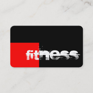 Carte de visite professionnelle fitness noir rouge