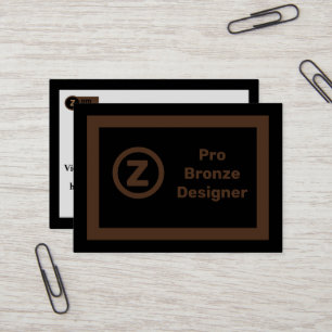 Carte de visite professionnelle Graphiste Noir et