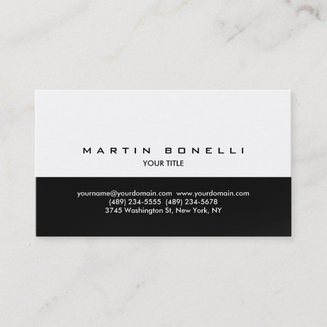Carte de visite professionnelle grise blanche simp (Devant)