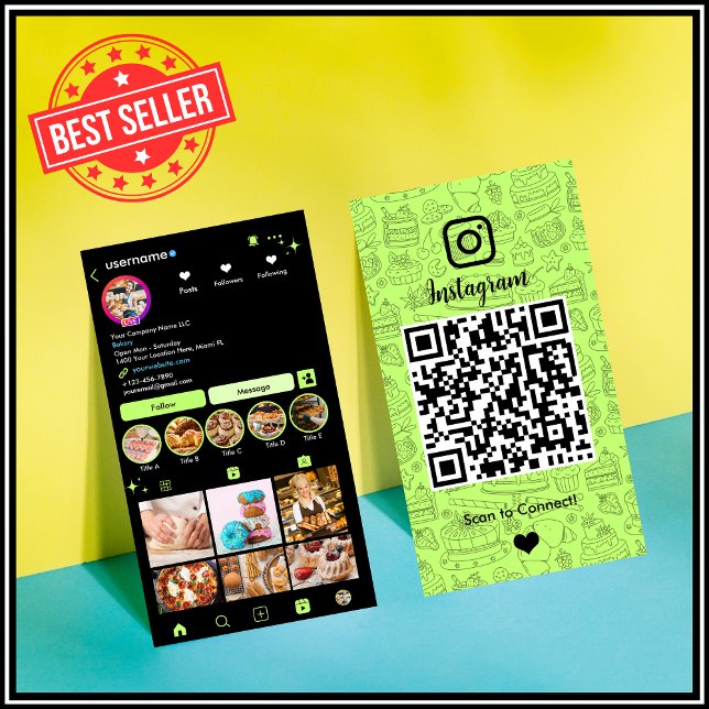 Carte de visite professionnelle Instagram pour che (Créateur téléchargé)