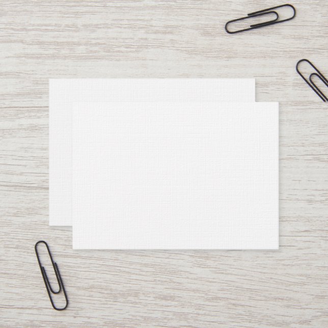 Carte de visite professionnelle Mighty en lin de l (Devant/Arrière en situation)