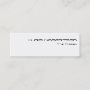 Carte de visite professionnelle mini blanche et no