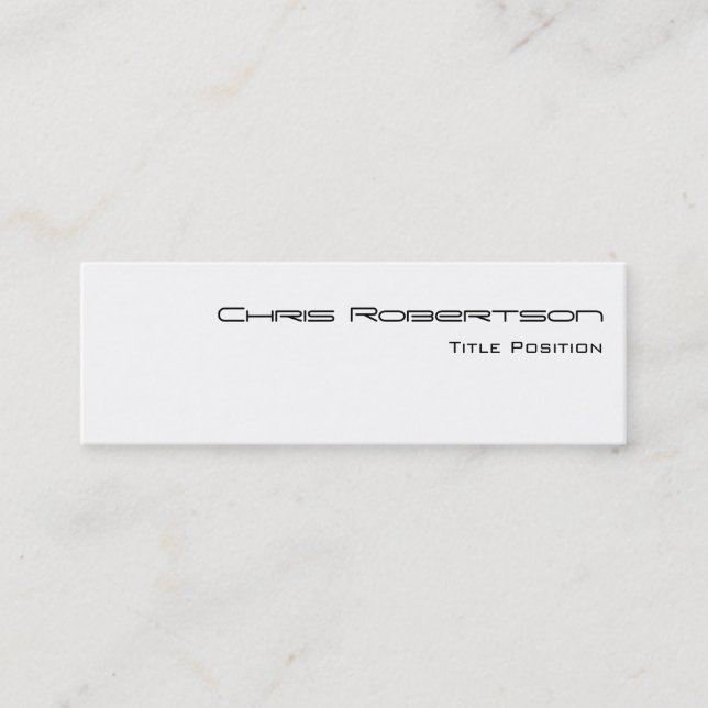 Carte de visite professionnelle mini blanche et no (Devant)