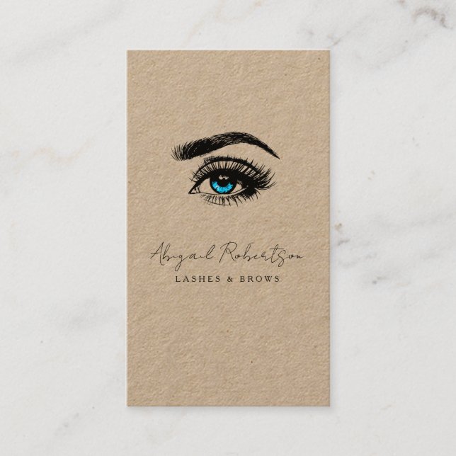 Carte de visite professionnelle Minimal Eyelashes  (Devant)