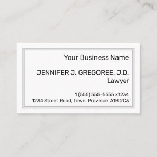 Carte de visite professionnelle minimale et basiqu