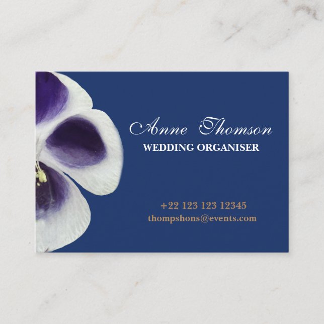 Carte de visite professionnelle minimale et floral (Devant)