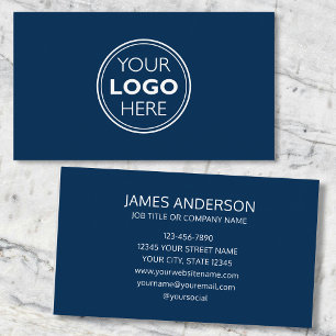 Carte de visite professionnelle minimale Navy