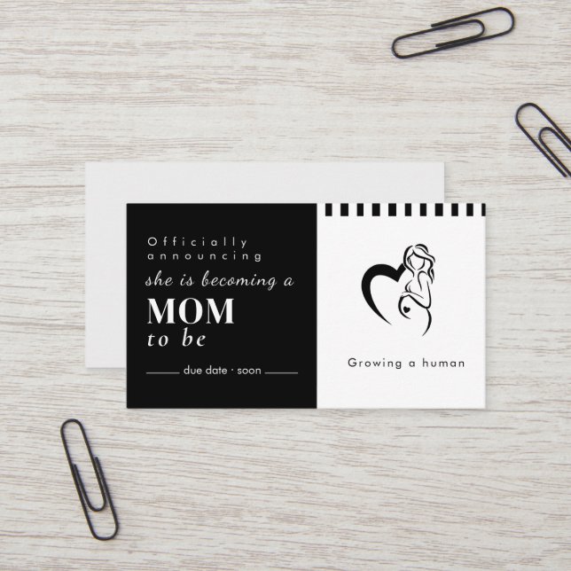 Carte de visite professionnelle minimale noir et b (Devant/Arrière en situation)