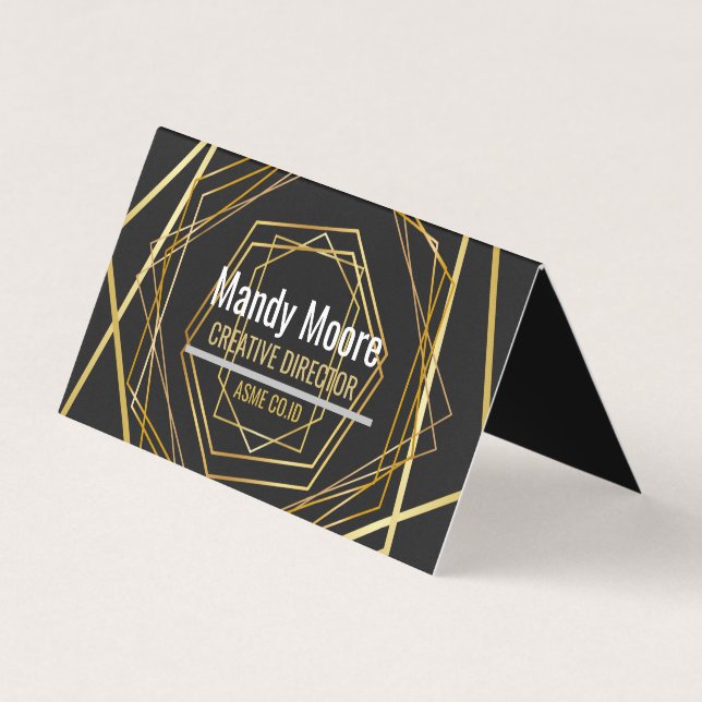 Carte de visite professionnelle minimale noire et  (Dos)