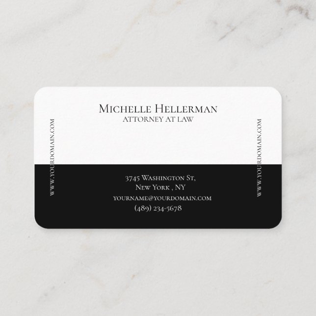 Carte de visite professionnelle minimaliste (Dos)