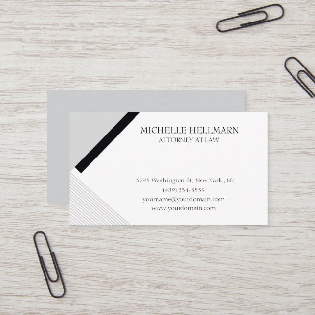Carte de visite professionnelle minimaliste (Devant/Arrière en situation)