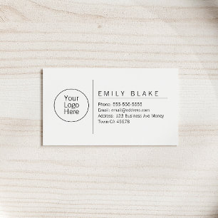 Carte de visite professionnelle minimaliste
