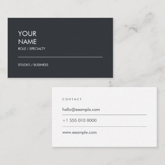 Carte de visite professionnelle minimaliste à gril