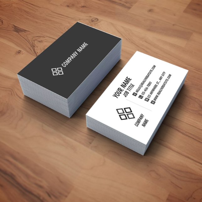 Carte de visite professionnelle minimaliste blanch (Créateur téléchargé)