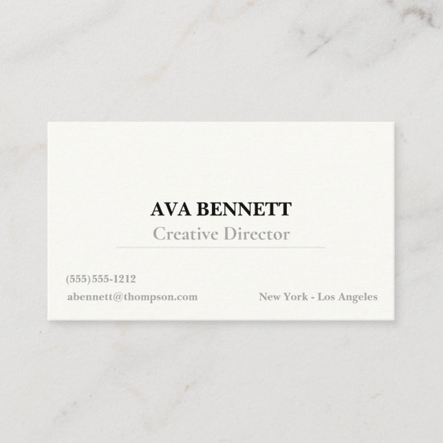 Carte de visite professionnelle minimaliste modern (Devant)
